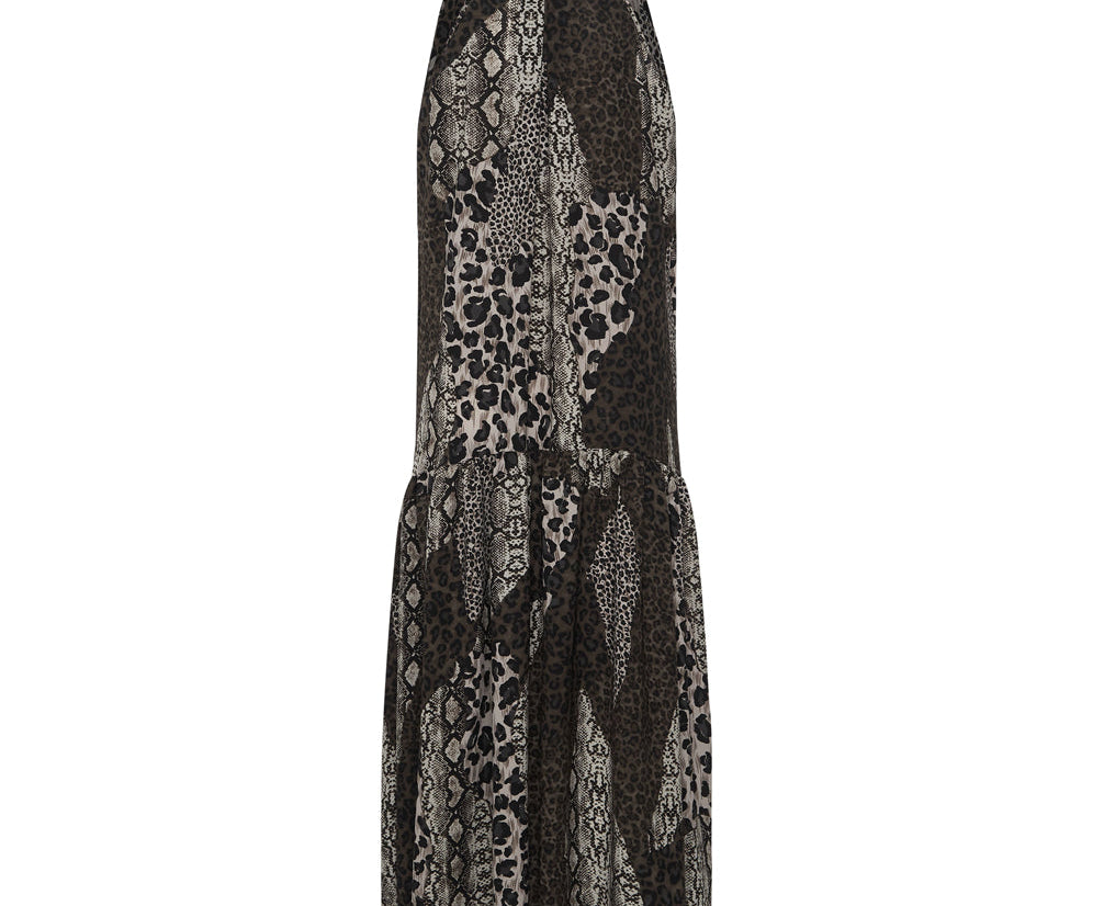 NIGHT ANIMALS LONG SPLIT DRESS