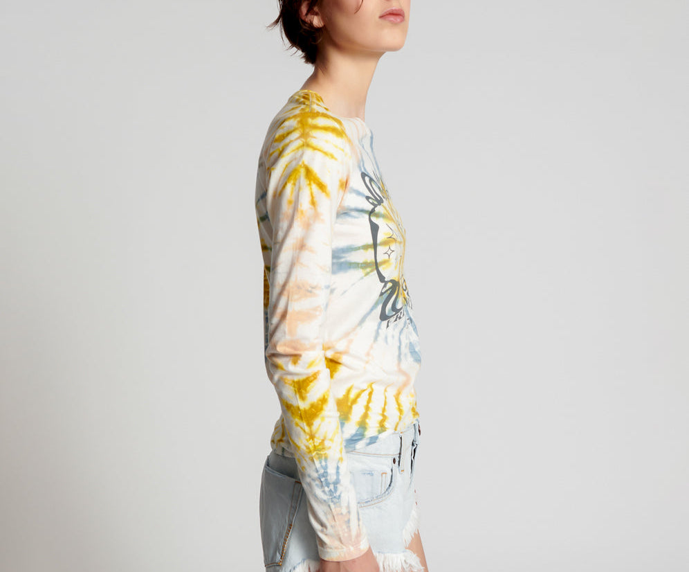 MOBLACK MIND FREQUENCIES FITTED FERN LONGSLEEVE TE
