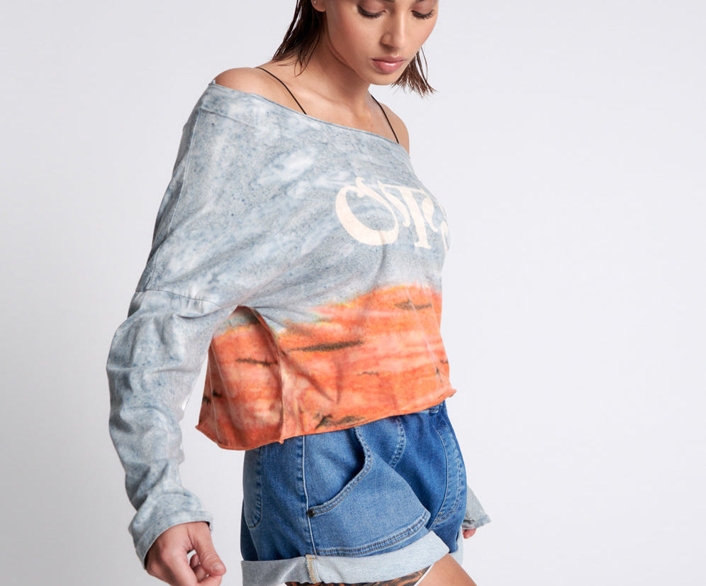 OTS ORGANIC RUMBLE CROPPED LONGSLEEVE TEE