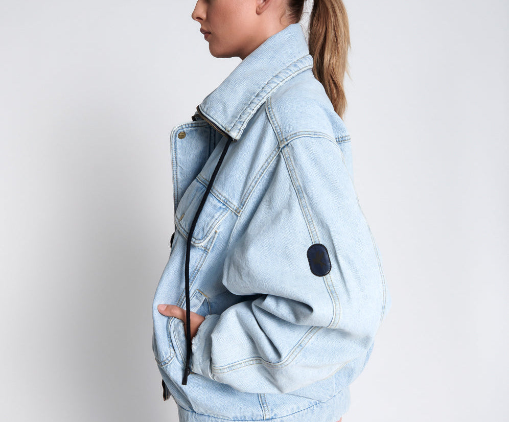 BEST BLUE DENIM PUFFA JACKET