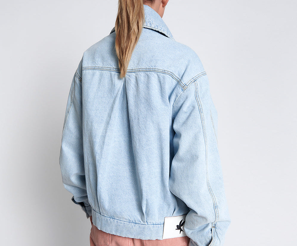 BEST BLUE DENIM PUFFA JACKET