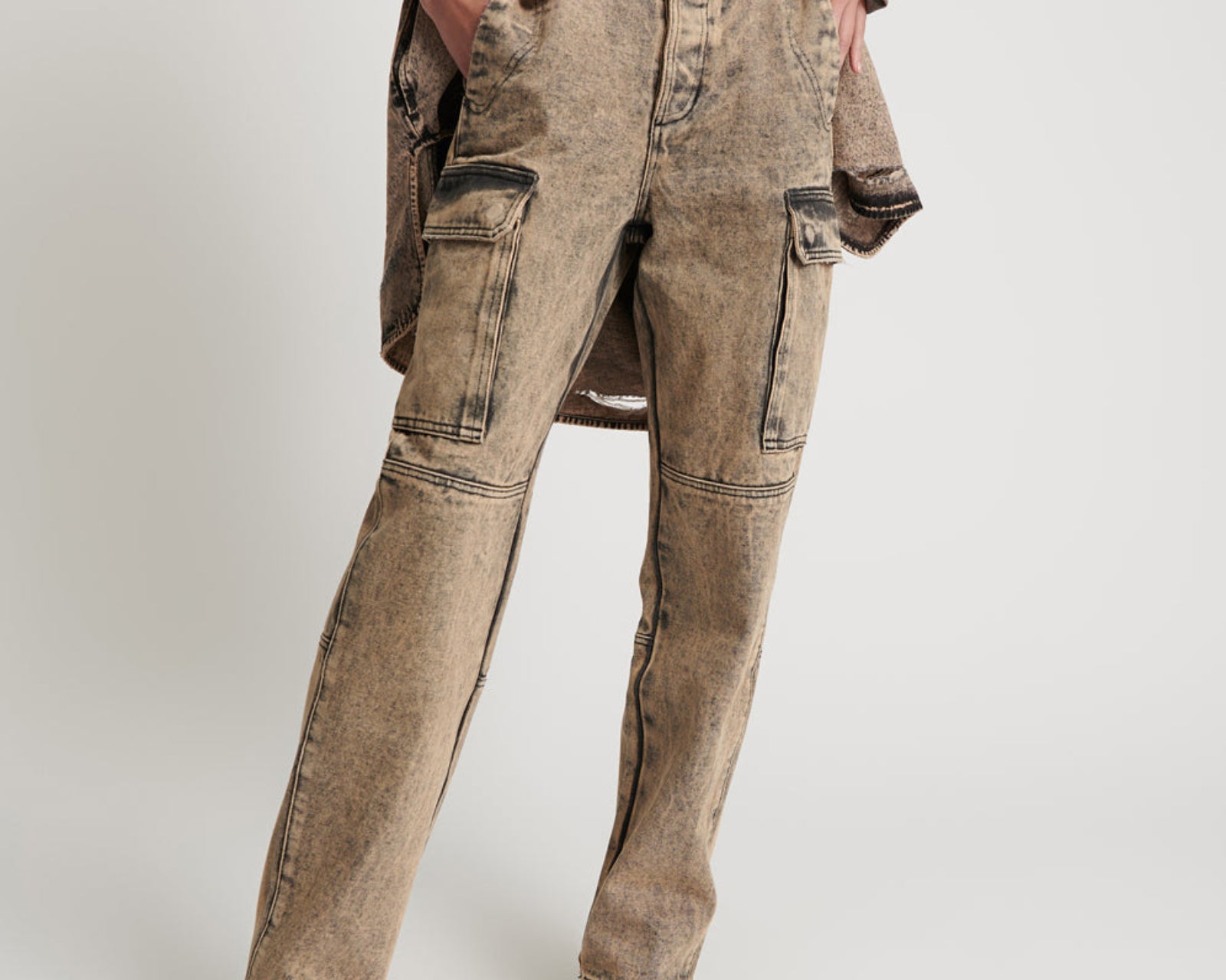 Cargo Motion Denim Jeans - Rust