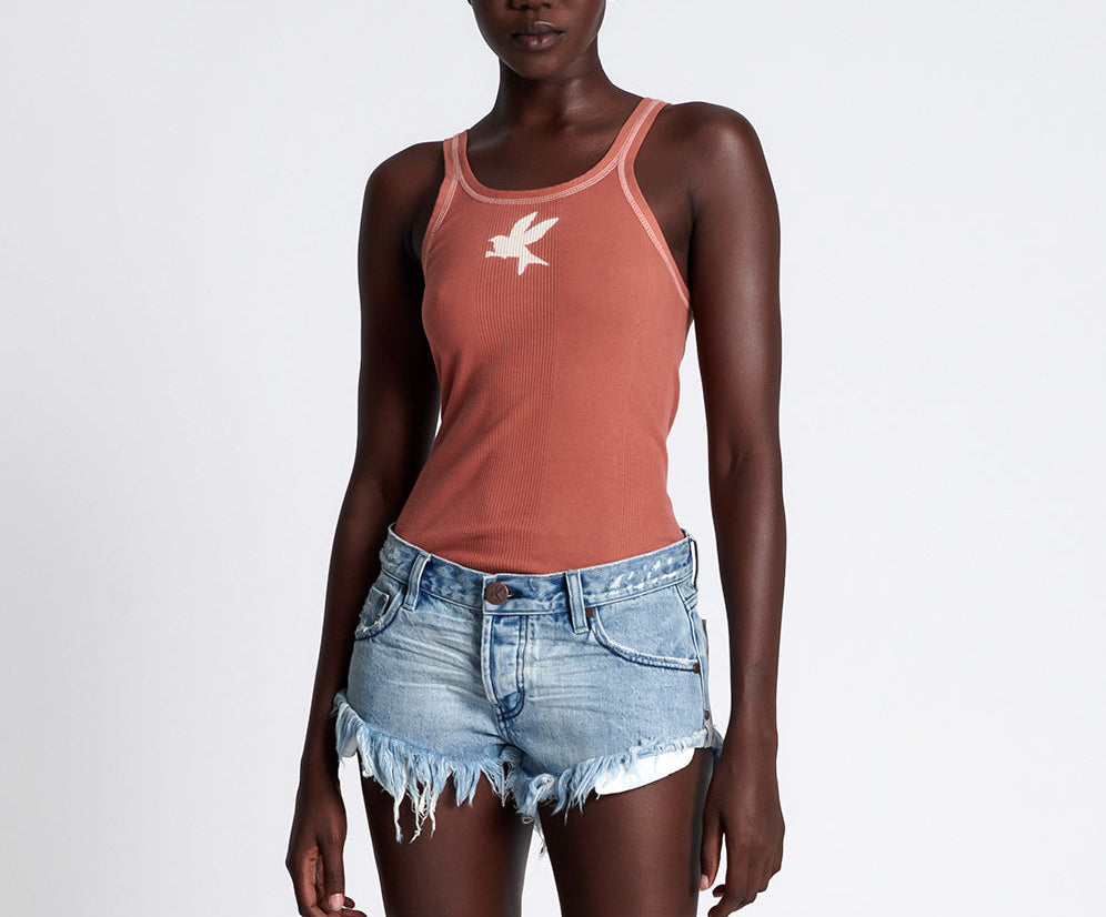 RED OCHRE BOWER BIRD SINGLET
