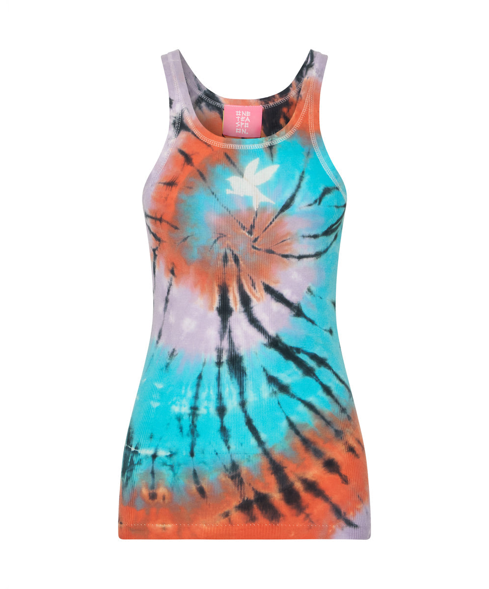 Products TIE DYE SWIRL BOWER BIRD SINGLET
