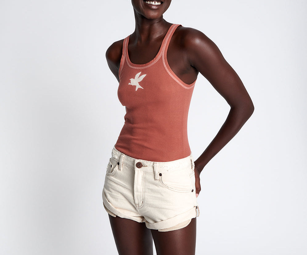 Bandits Low Waist Denim Shorts - Natural White