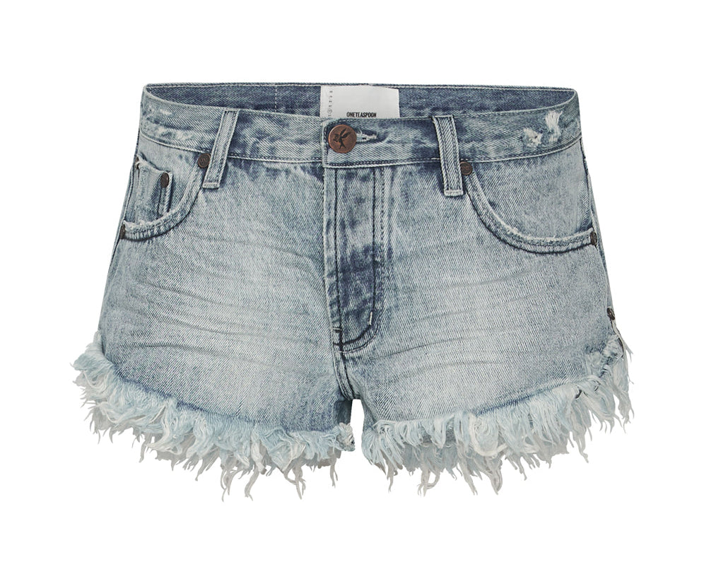 SALTY DOG DUKES LOW WAIST MINI DENIM SHORTS