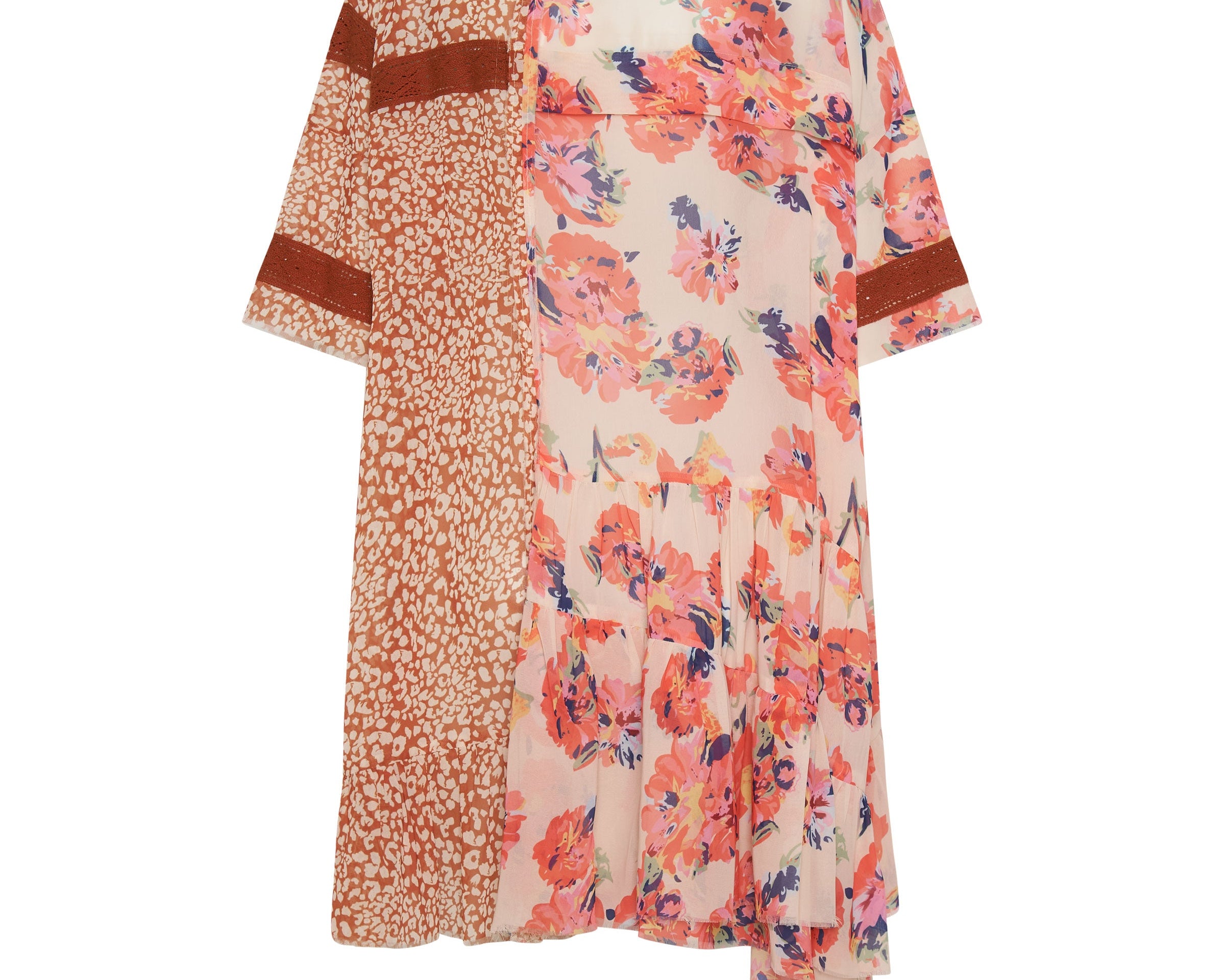 Night Dance Asymmetric Mini Dress - Mystic Flower