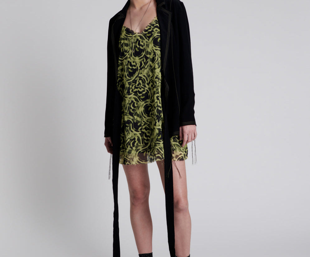 MYSTERIOUS SNAKE EYE SLIP DRESS