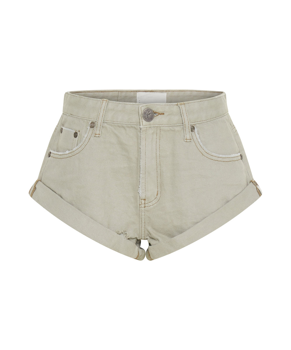 Outlet Sale Women's Denim Bandits Low Waist Denim Shorts - Archived Faded Khaki