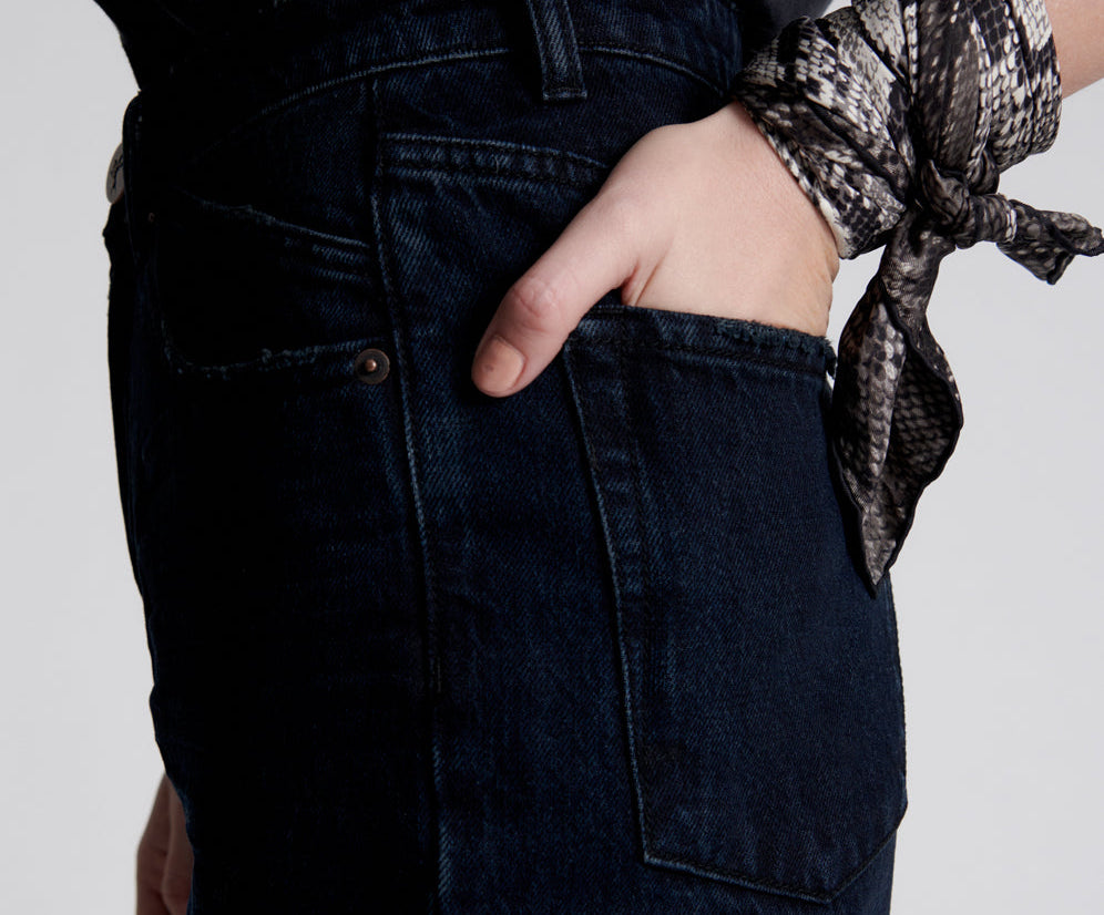 Legends High Waist Straight Leg Denim Jeans - Fox Black