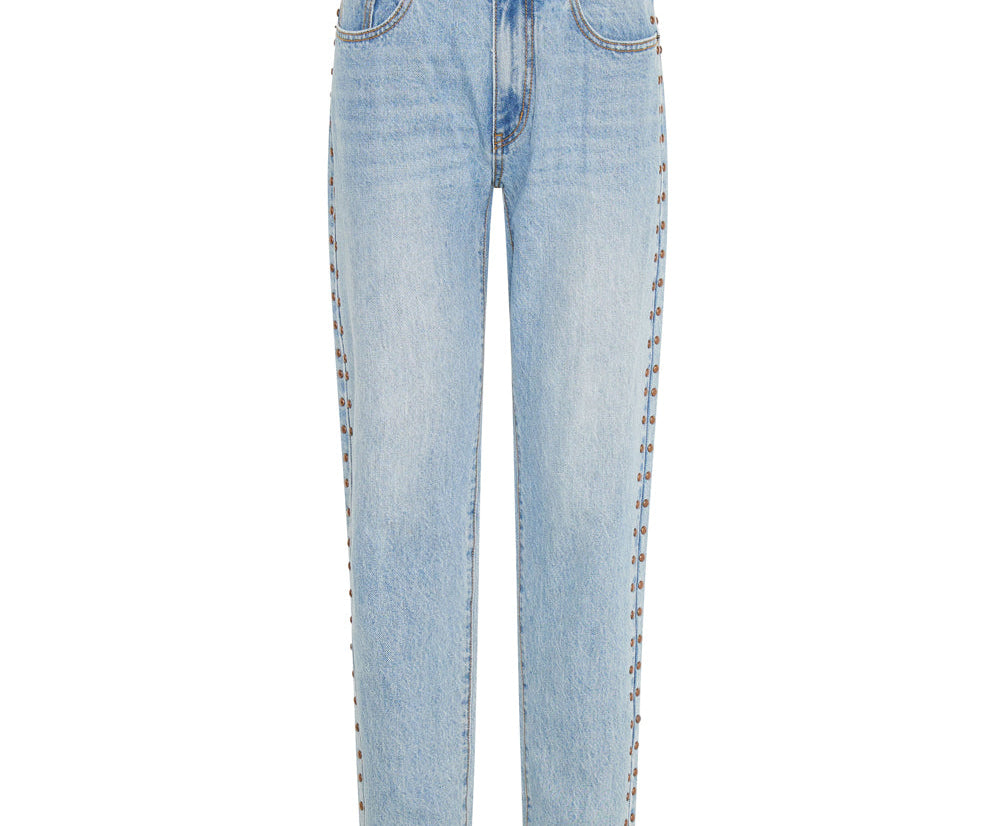 STUDDED HIGH WAIST AWESOME BAGGIES DENIM JEANS