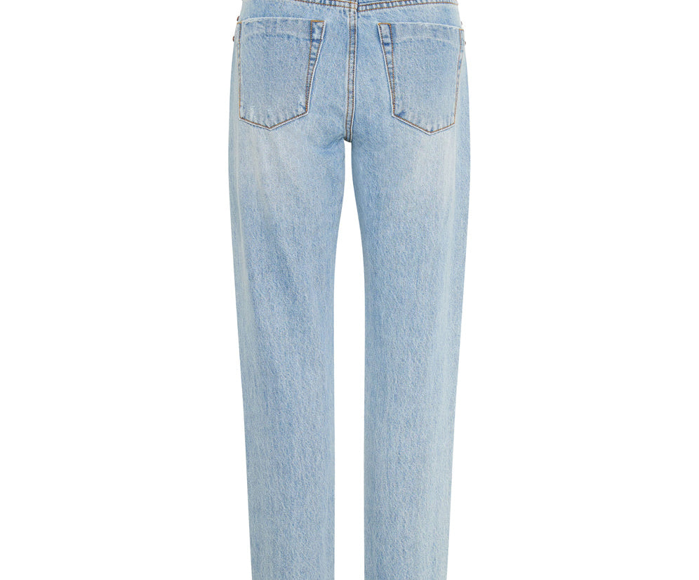 Awesome Baggies High Waist Straight Leg Denim Jeans - Ocean