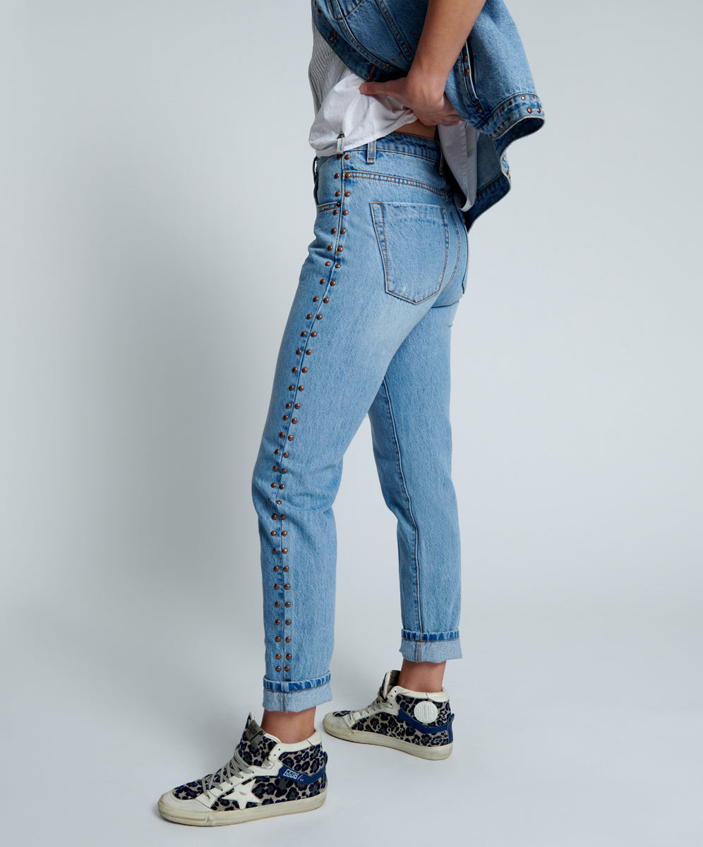 Awesome Baggies Jeans Awesome Baggies High Waist Straight Leg Denim Jeans - Ocean