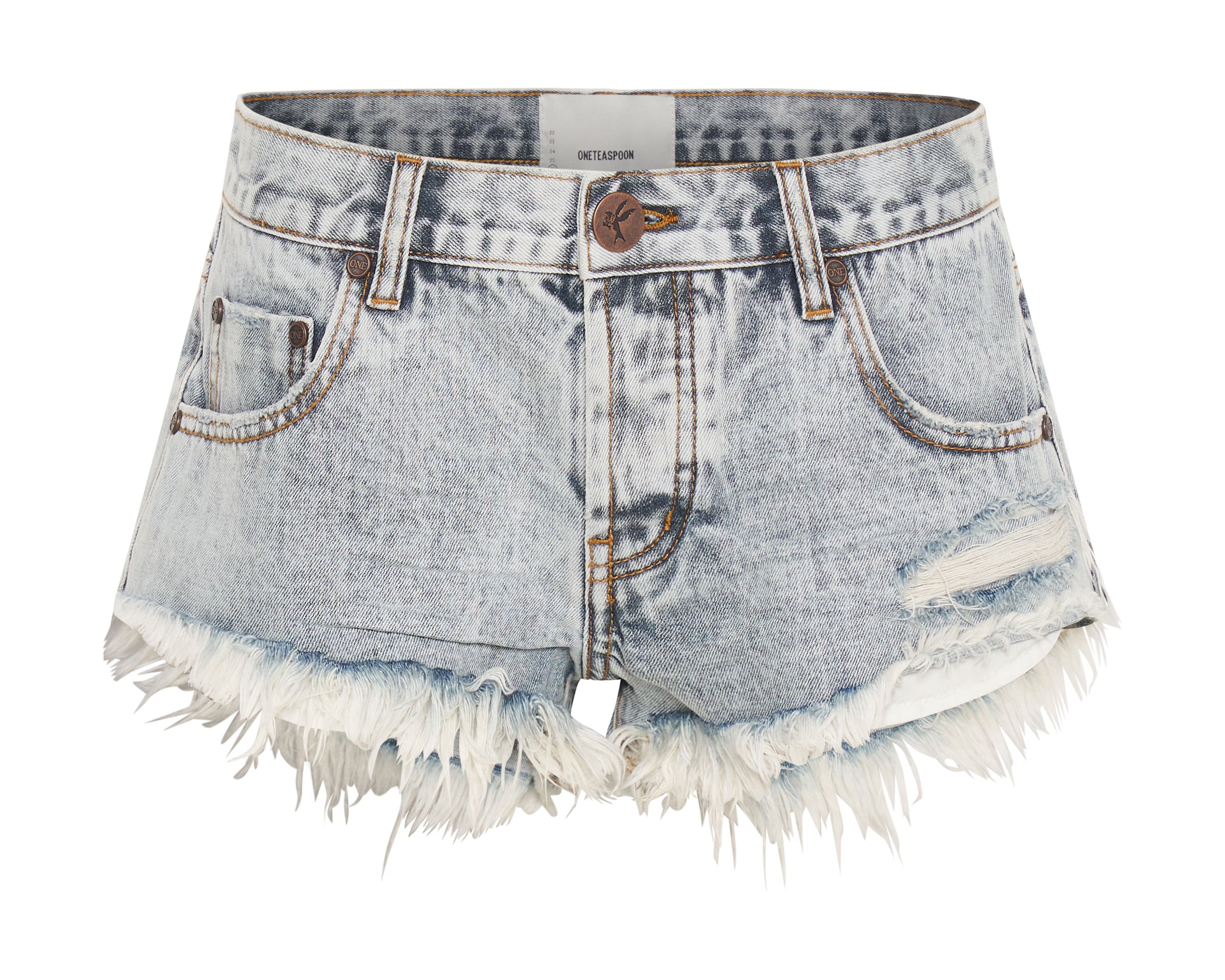 Bonitas Low Waist Denim Shorts - Blue Malt