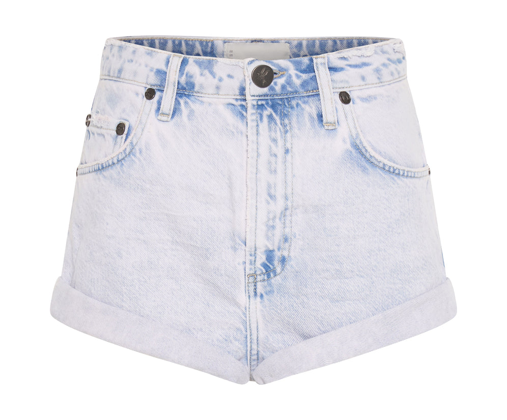 Bandits High Waist Denim Shorts - Purple Haze
