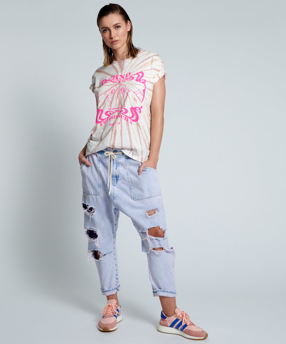 Products PURPLE HAZE SHABBY KINGPINS BOYFRIEND JEANS