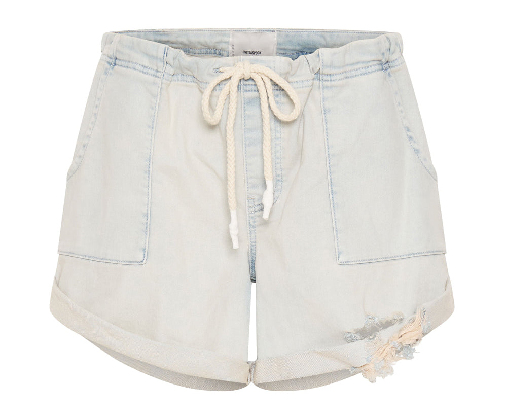 Bandits Low Waist Stretch Denim Shorts - Faded Blue