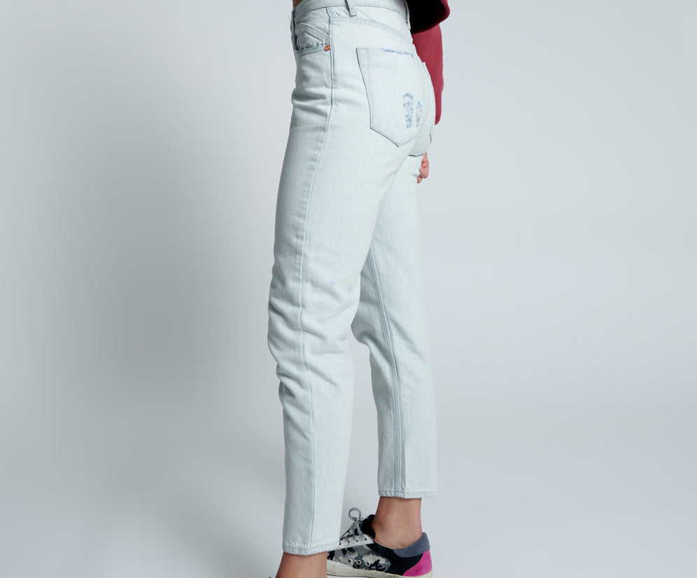 Legends High Waist Mom Fit Denim Jeans - Vanilla Sky Blue