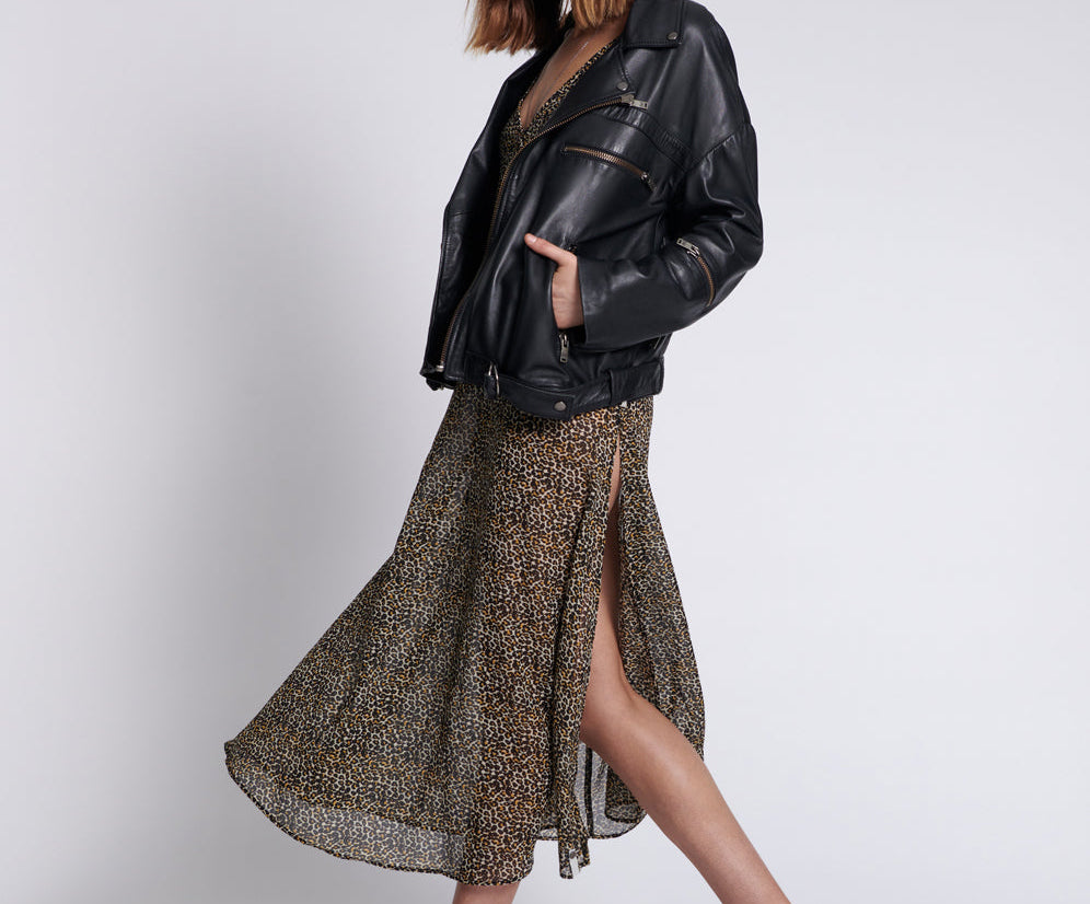 Night Lover Long Line Maxi Dress - Animal