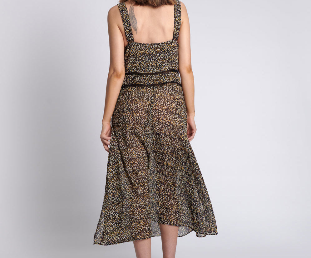 Night Lover Long Line Maxi Dress - Animal