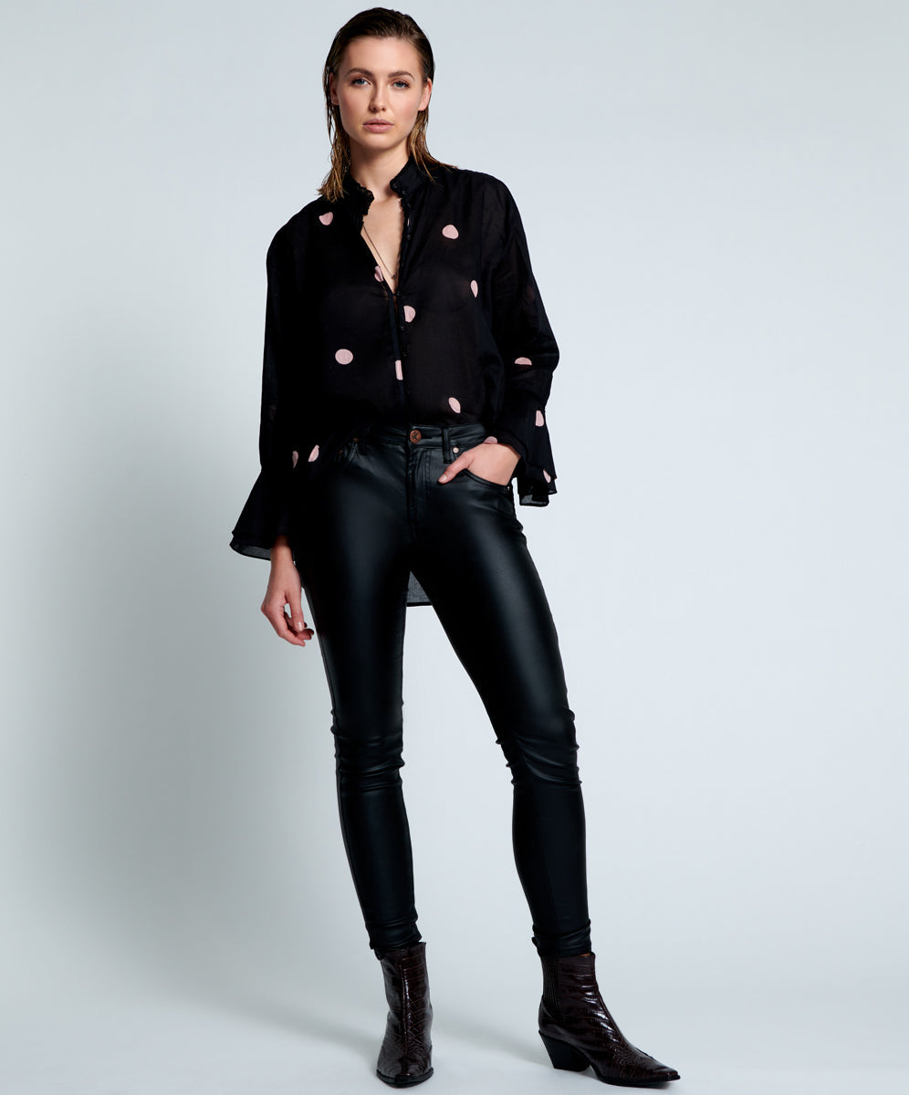 Products WET BLACK FREEBIRDS II HIGH WAIST SKINNY JEANS