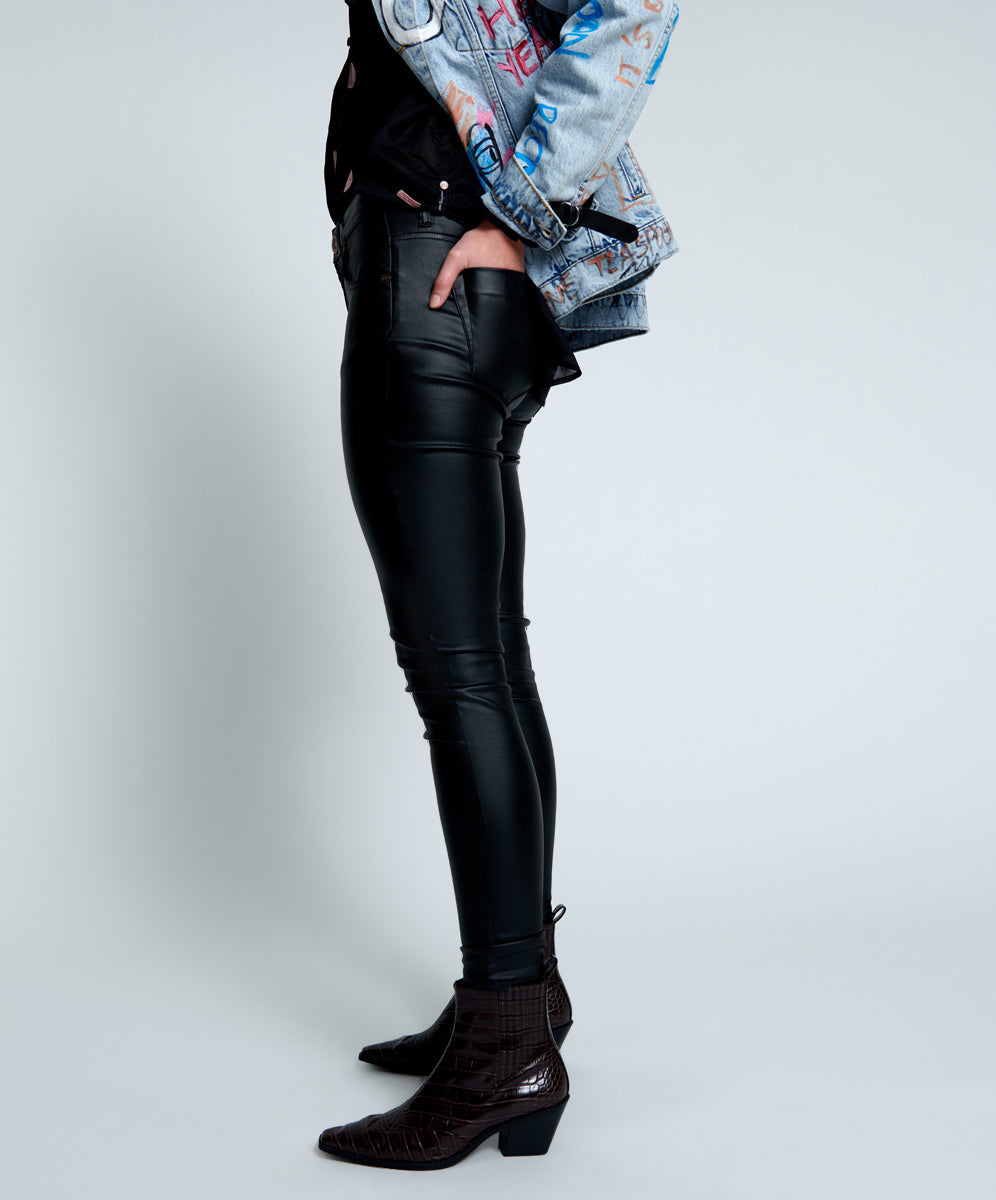 Products WET BLACK FREEBIRDS II HIGH WAIST SKINNY JEANS