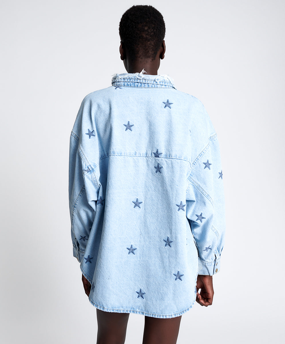 Starred Daria Denim Shirt | OneTeaspoon - One Teaspoon USA