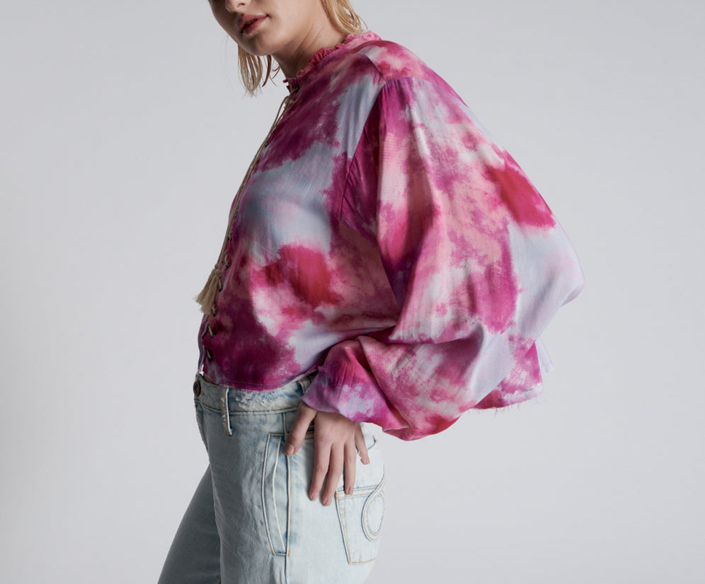 PINK TORNADO RECYCLED RHIANNON TOP