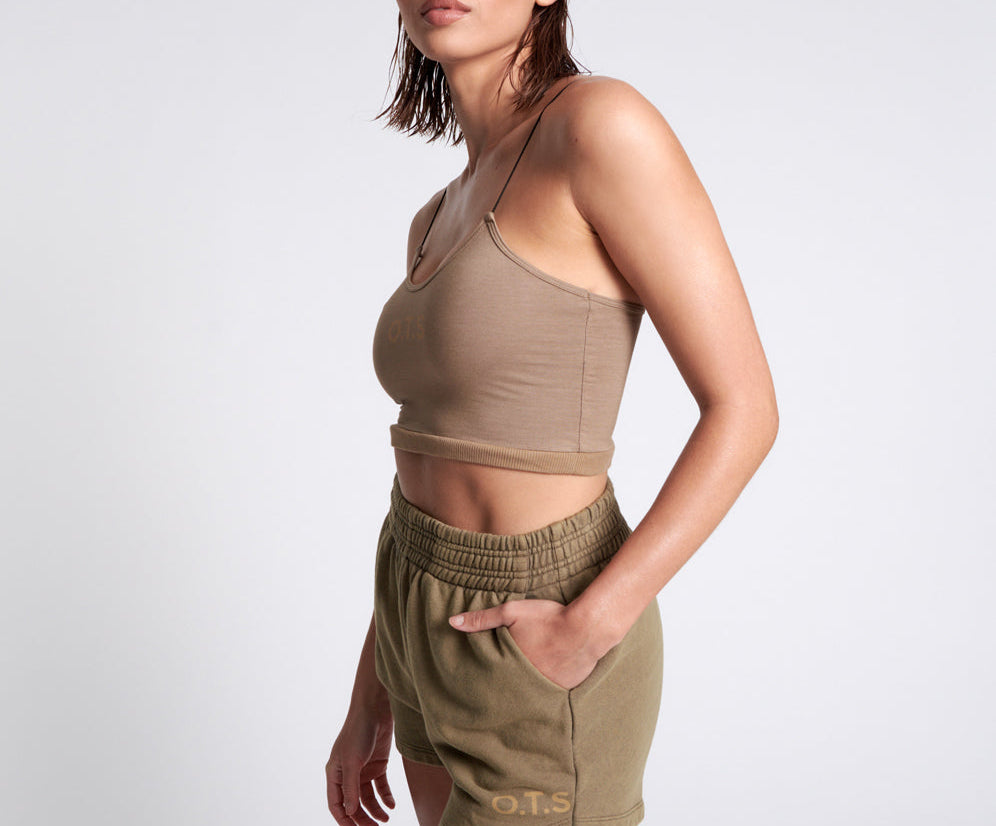 OTS STRING CROP BROWN