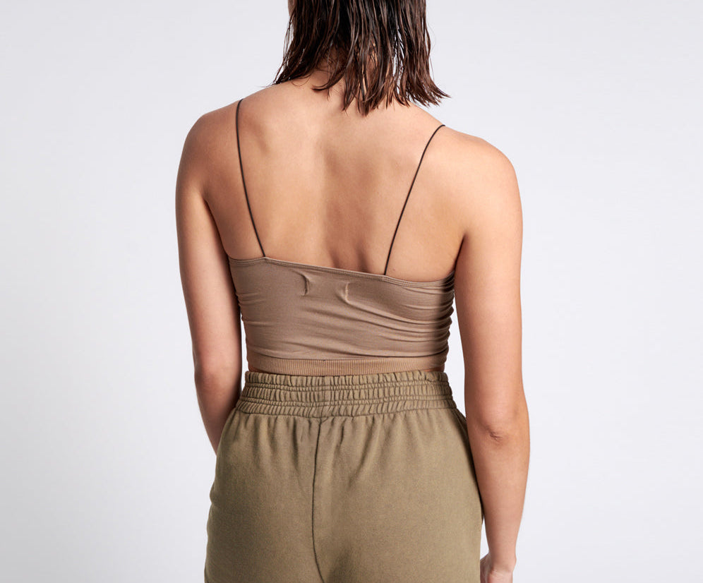 OTS STRING CROP BROWN