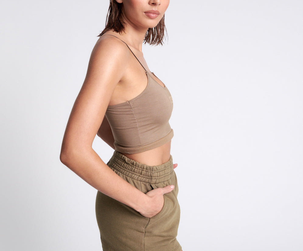 OTS STRING CROP BROWN