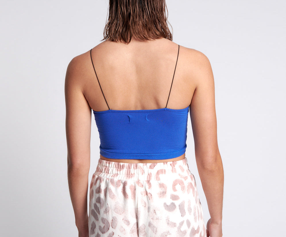 Code String Crop O.T.S String Crop Top - Electric Blue | One Teaspoon USA
