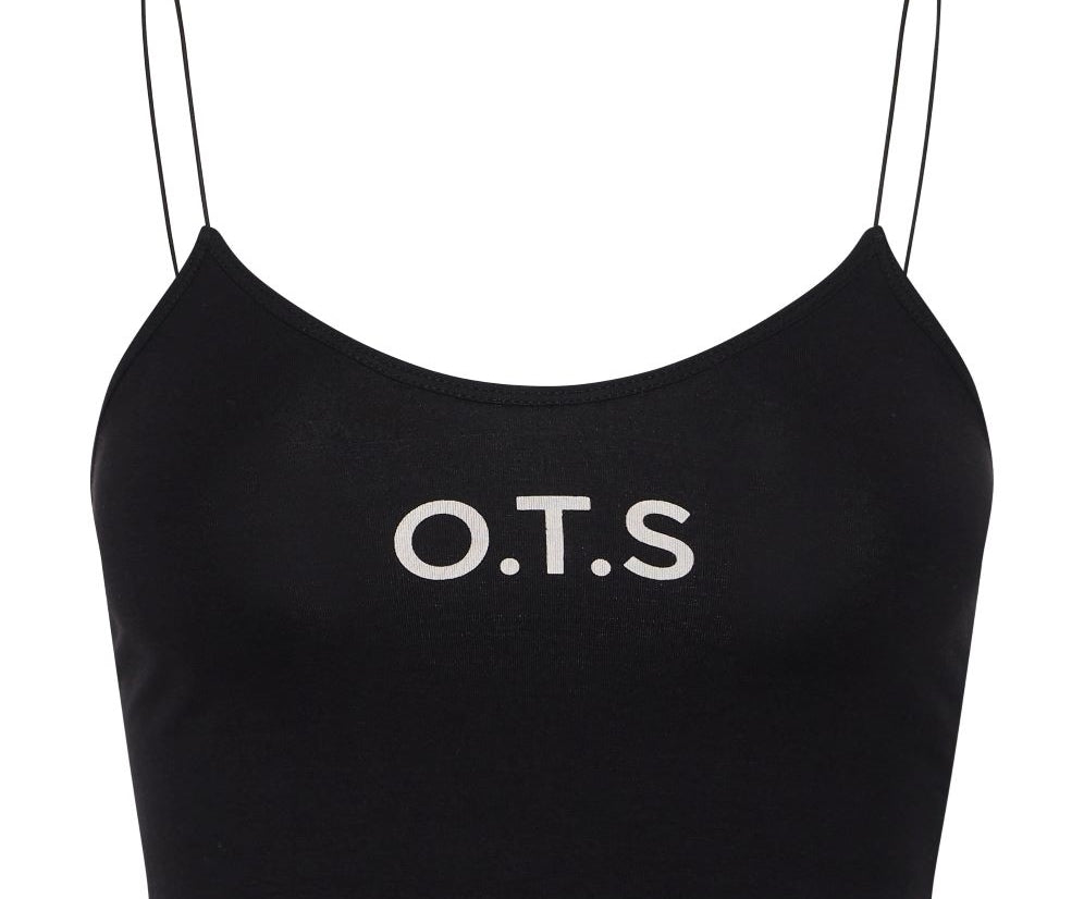 OTS STRING BACK BOXER CROP BLACK