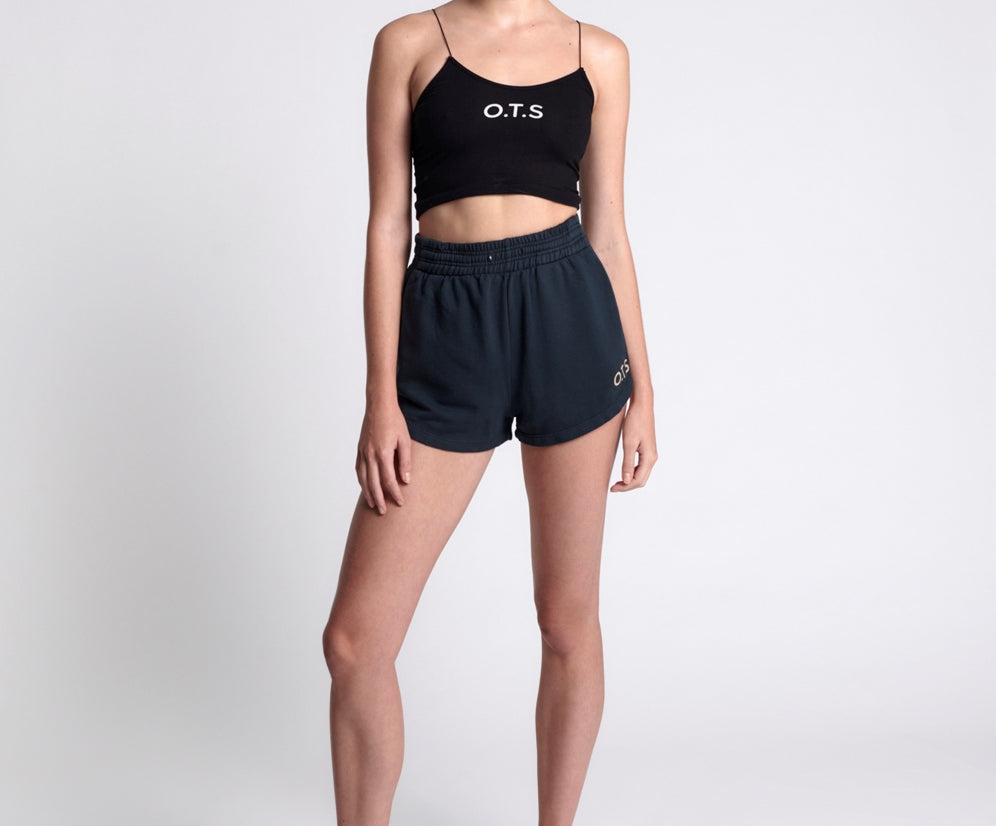 OTS STRING BACK BOXER CROP BLACK