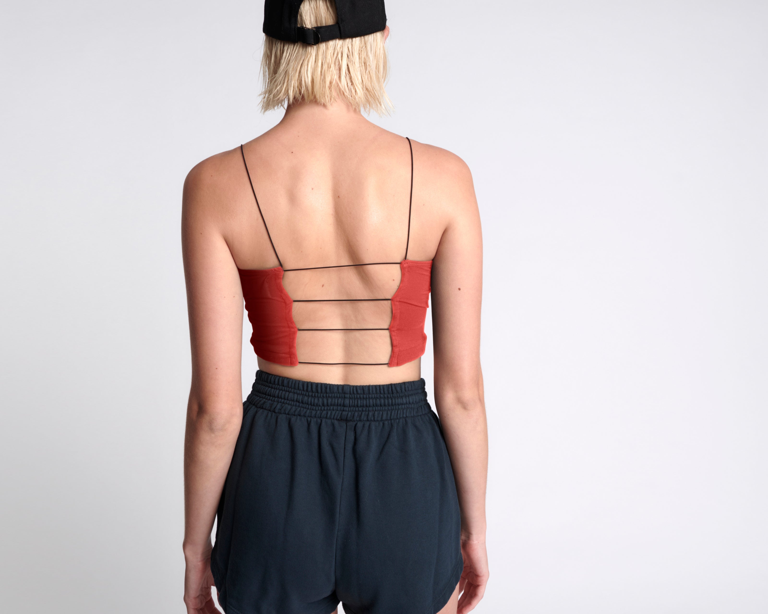OTS STRING BACK BOXER CROP RED