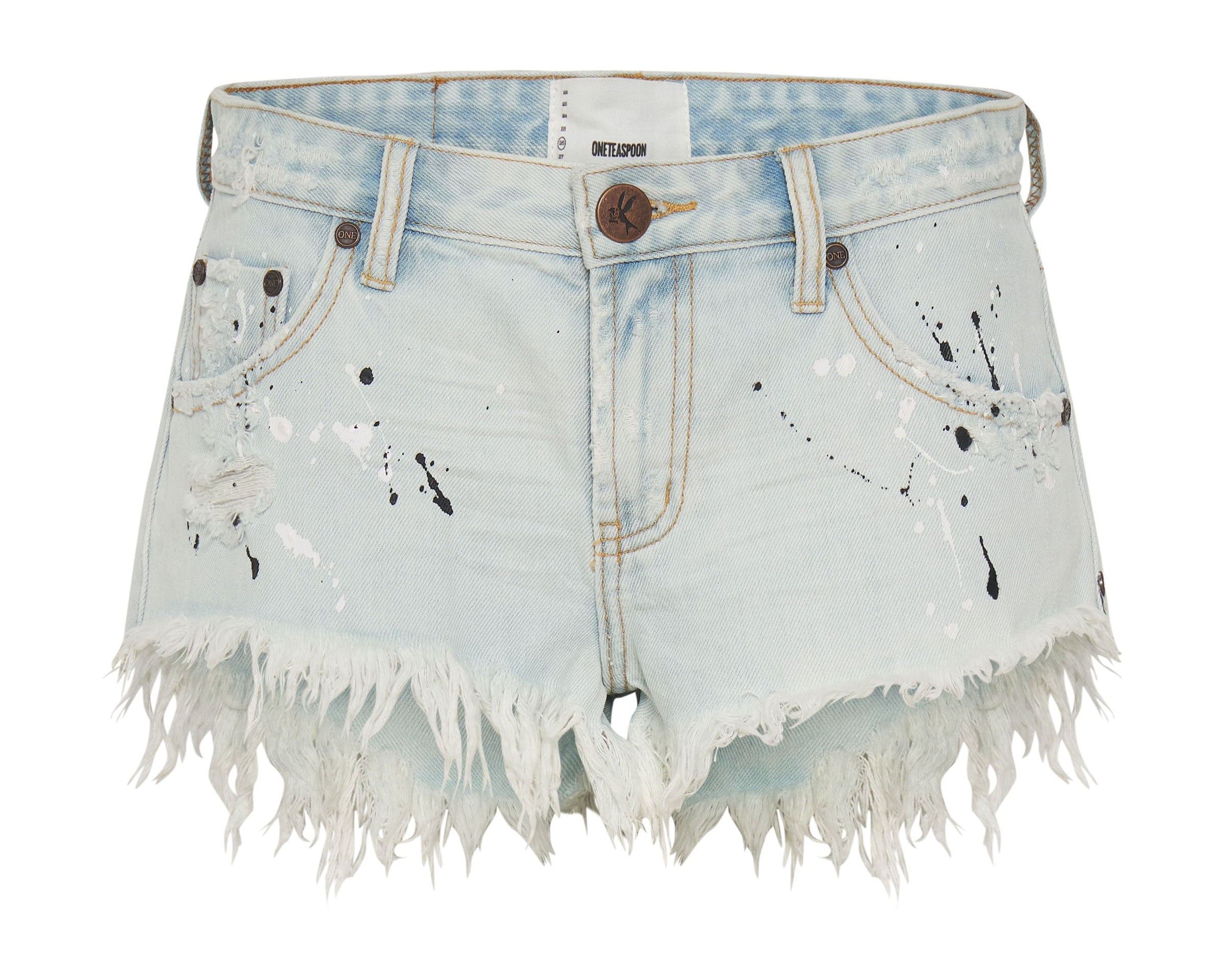 Bonitas Low Waist Denim Shorts - Florence Painted