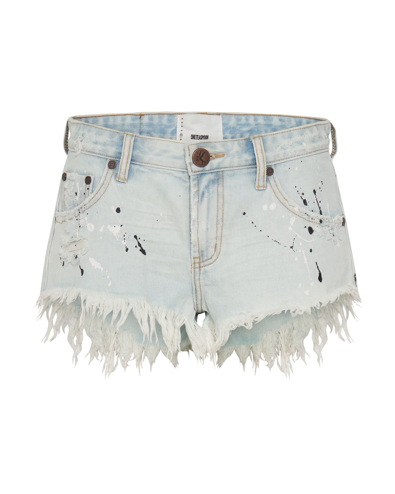Bonitas Low Waist Denim Shorts - Florence Painted