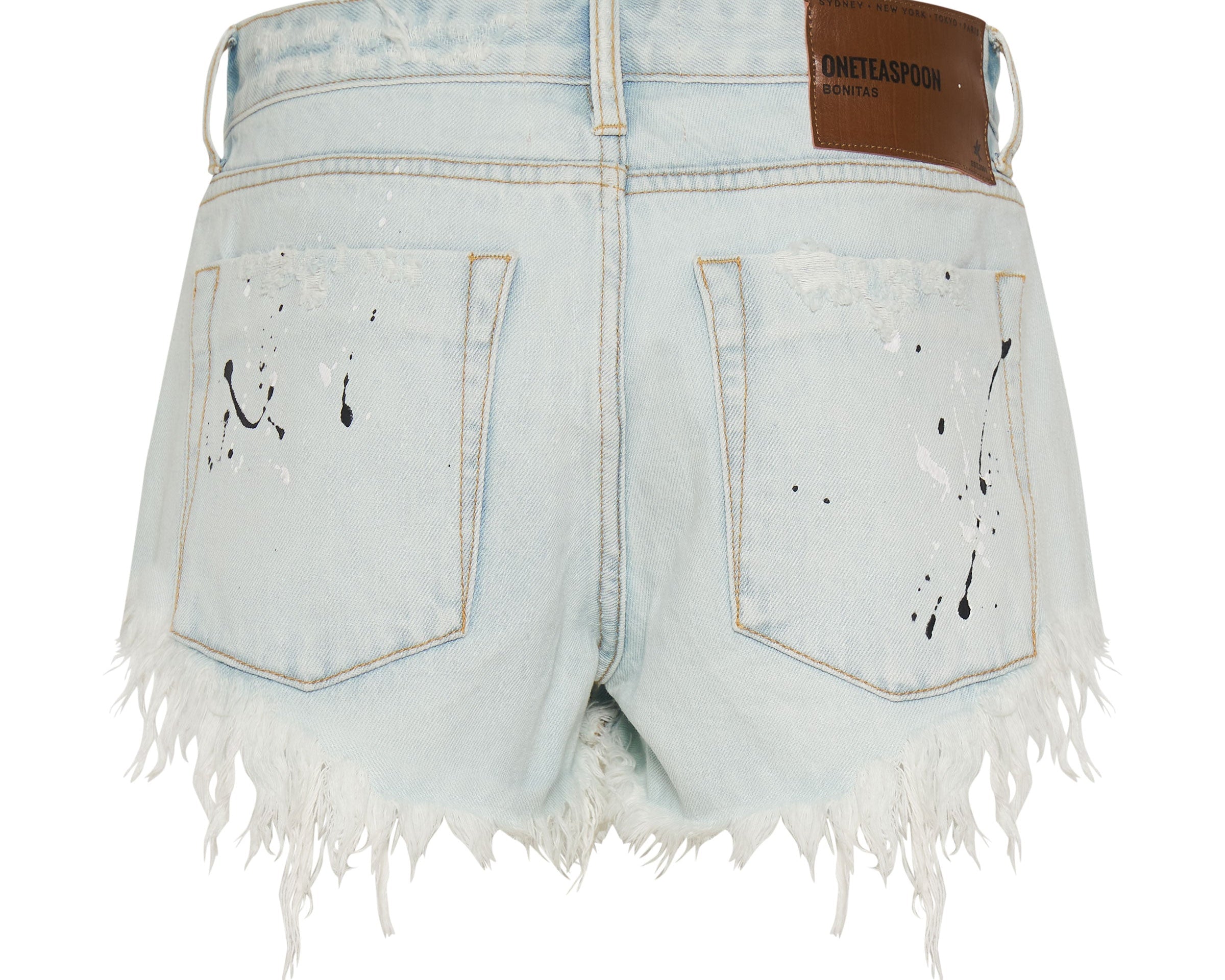 Bonitas Low Waist Denim Shorts - Florence Painted