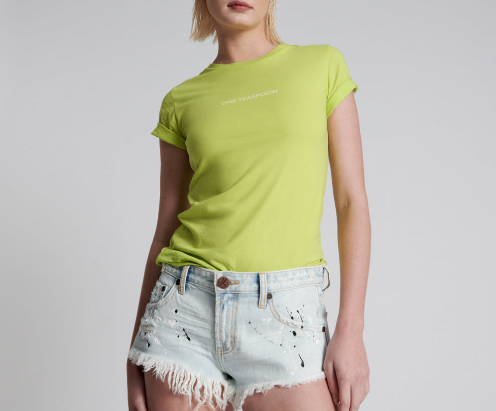 Bonitas Low Waist Denim Shorts - Florence Painted