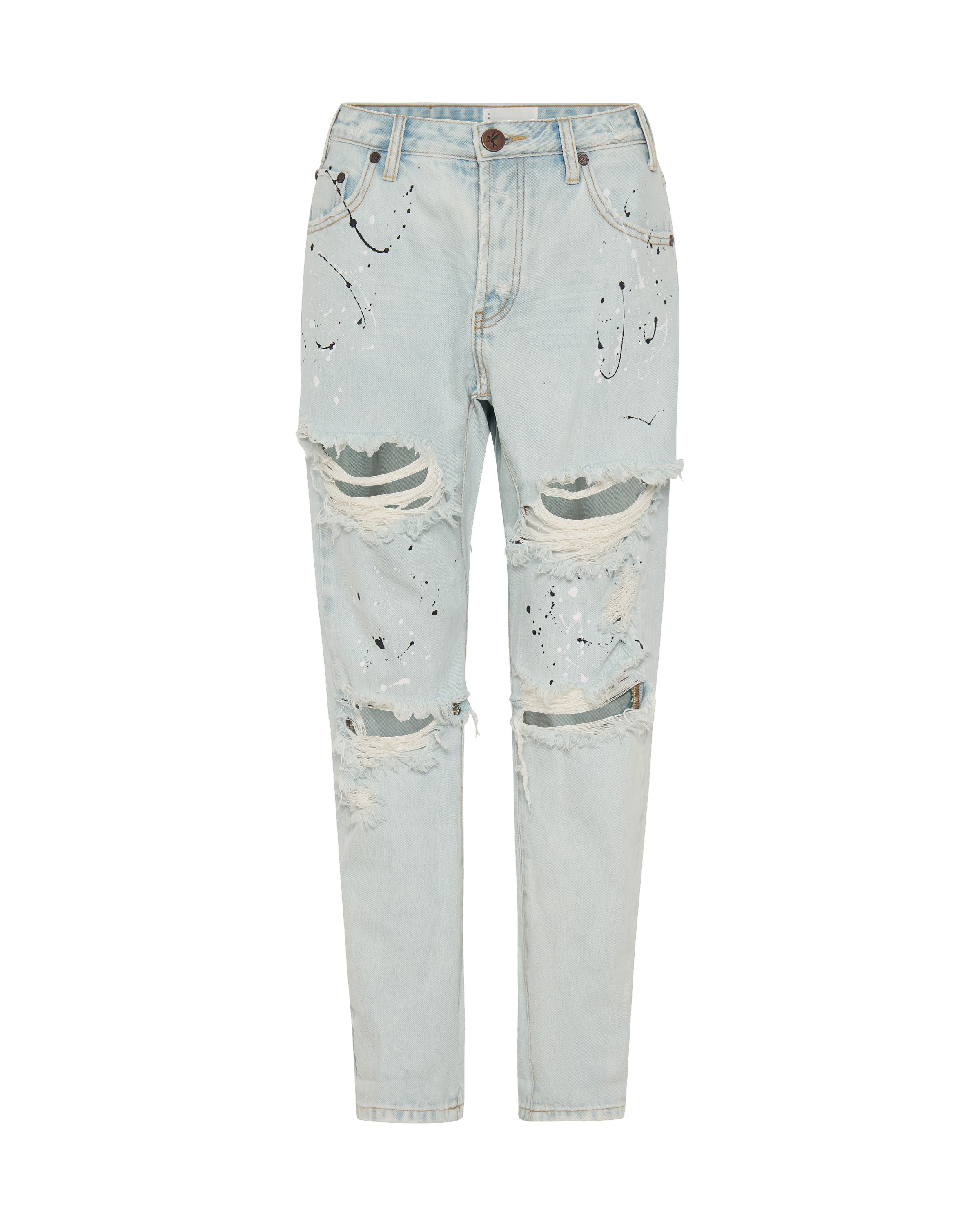 Saints Low Waist Boyfriend Denim Jeans - Florence Painted Saints Low Waist Boyfriend Denim Jeans - Florence Painted