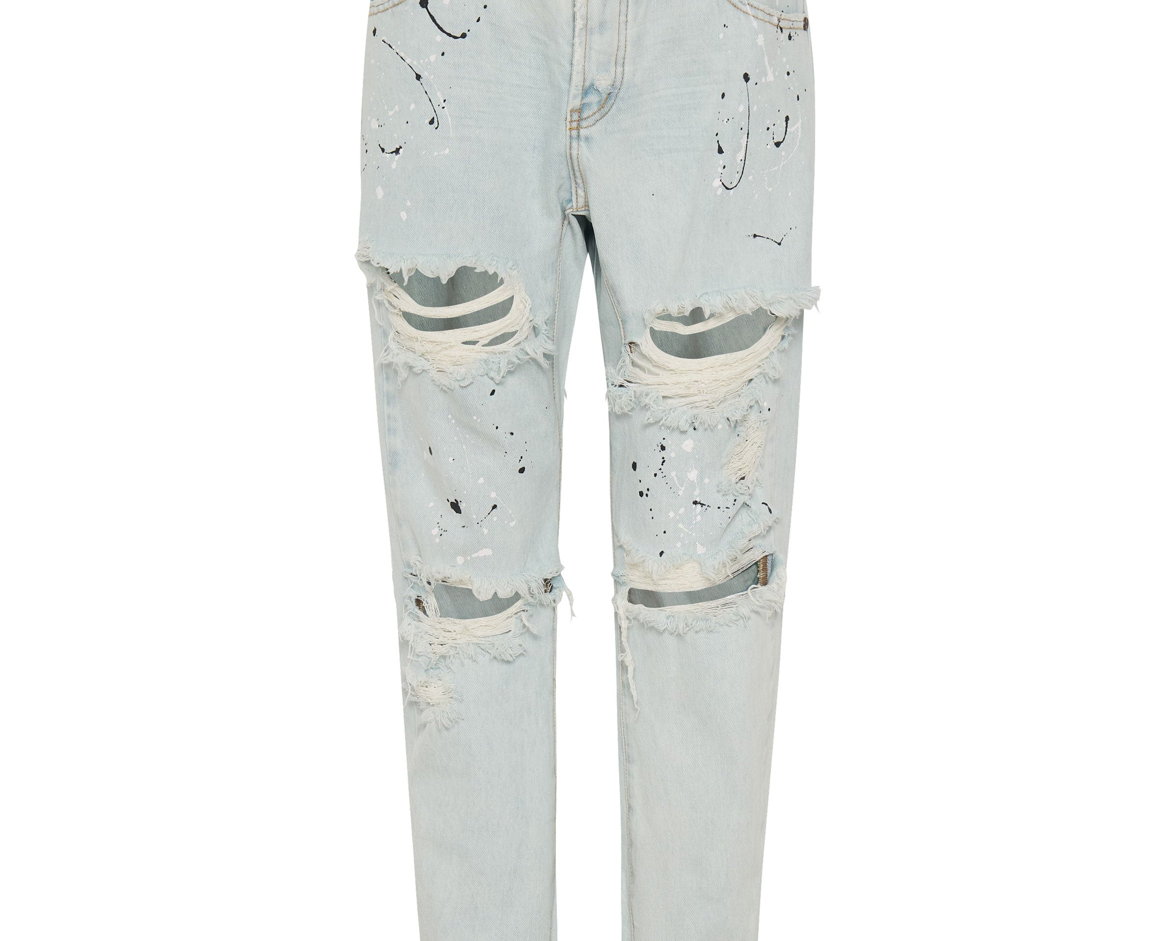 Saints Low Waist Boyfriend Denim Jeans - Florence Painted