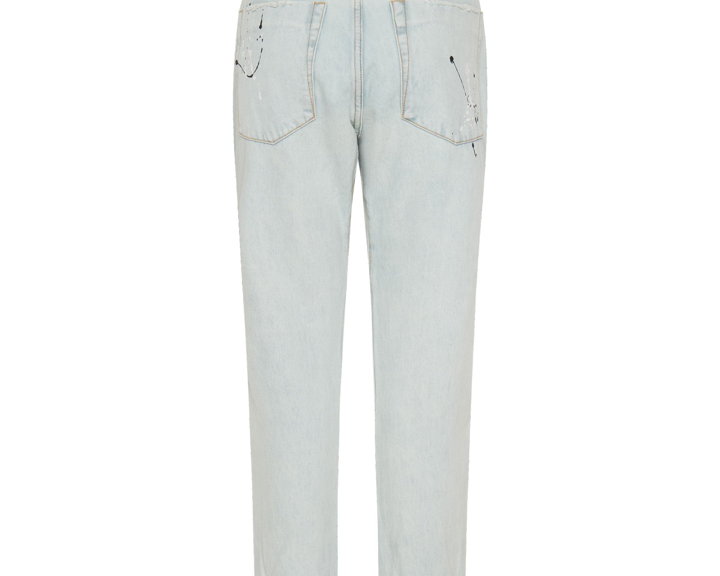 Saints Low Waist Boyfriend Denim Jeans - Florence Painted