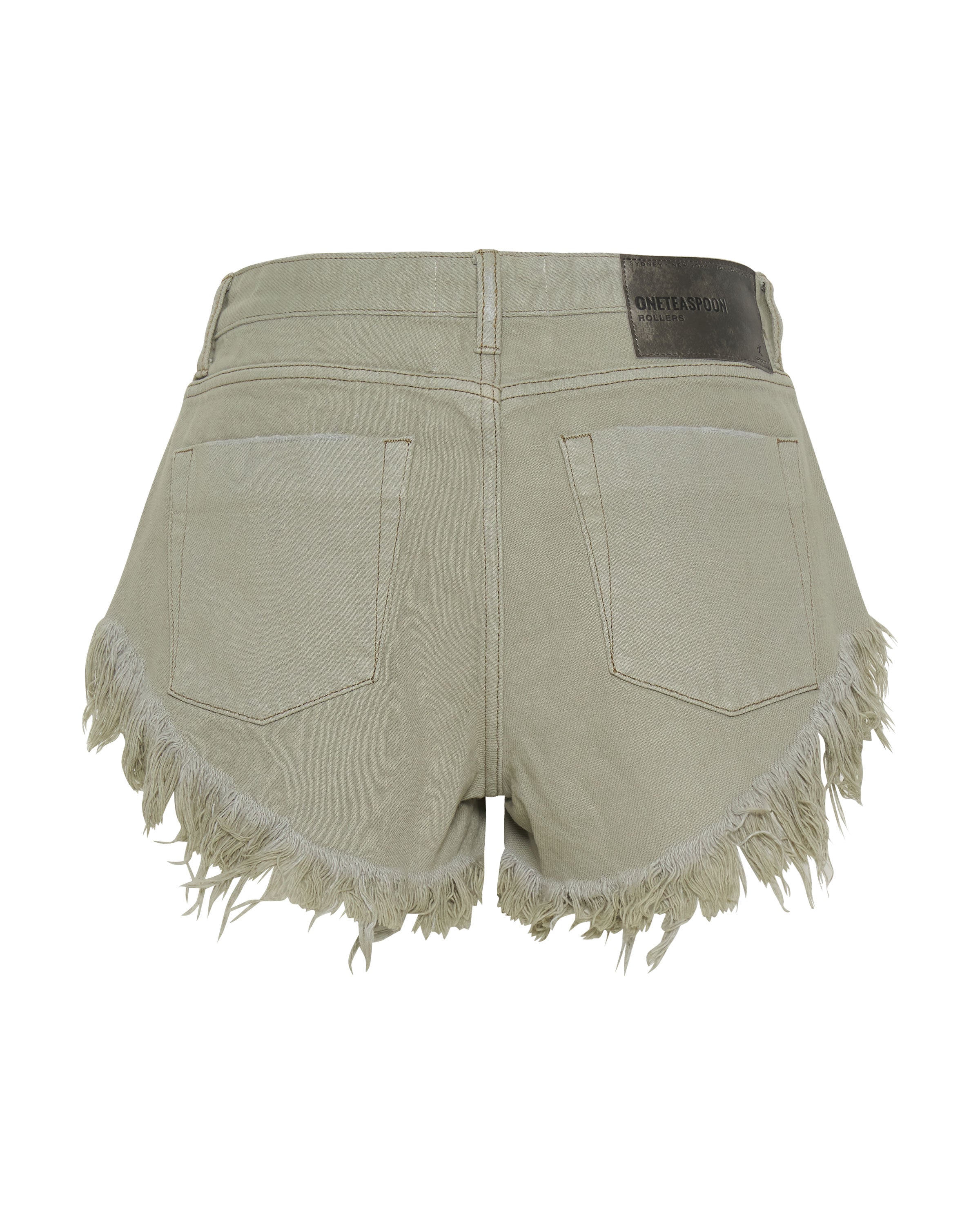 Faded Khaki Rollers Low Waist Denim Short One Teaspoon USA