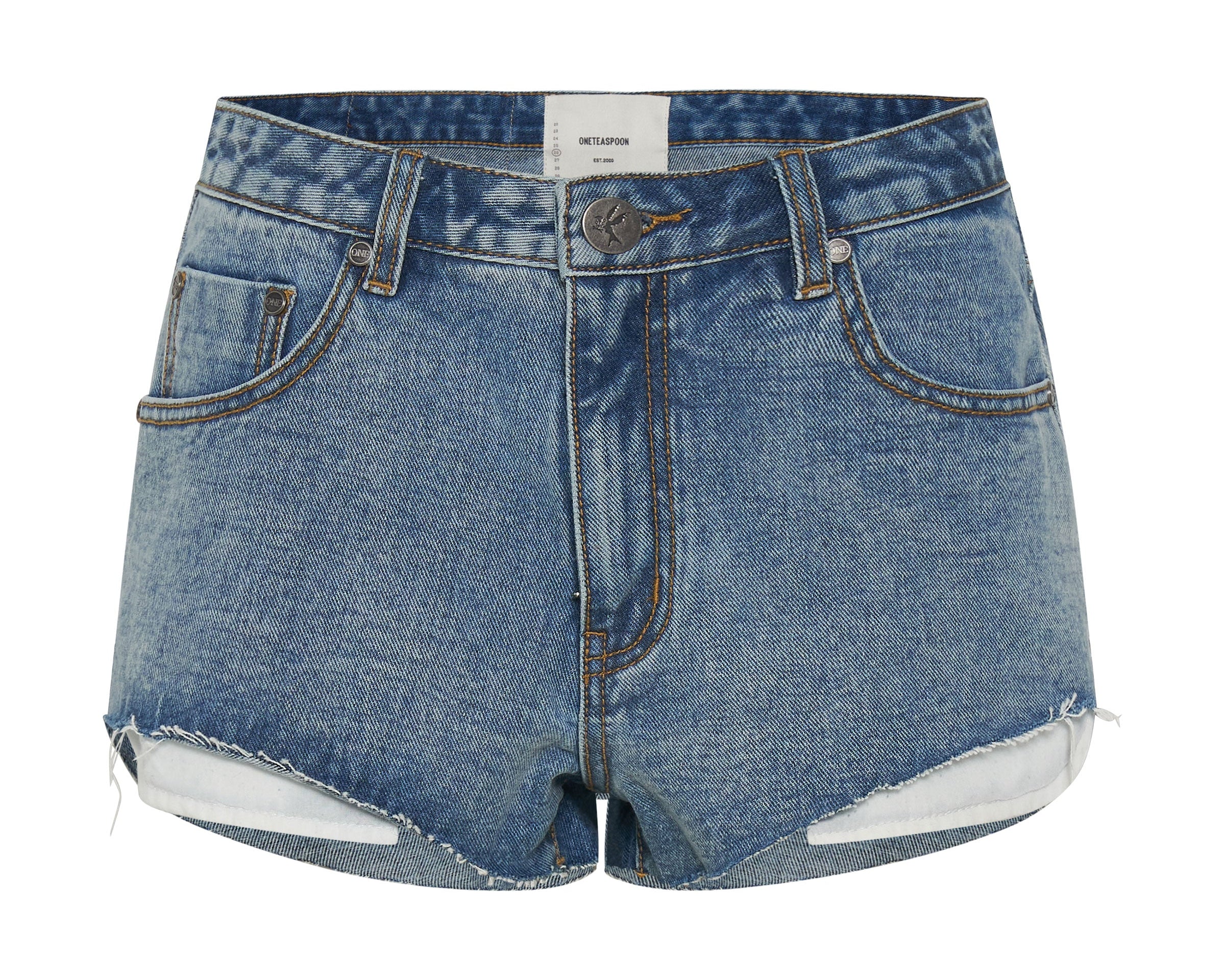 HOLLYWOOD THE ONE FITTED CHEEKY DENIM SHORTS