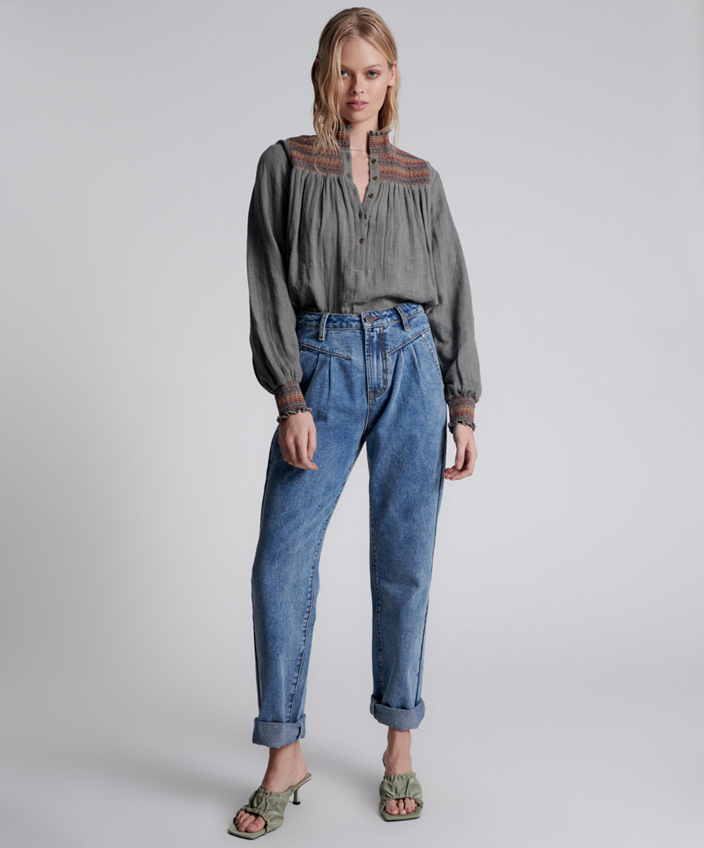 Products Streetwalkers High Waist Straight Leg Trouser Denim Jeans - Hollywood