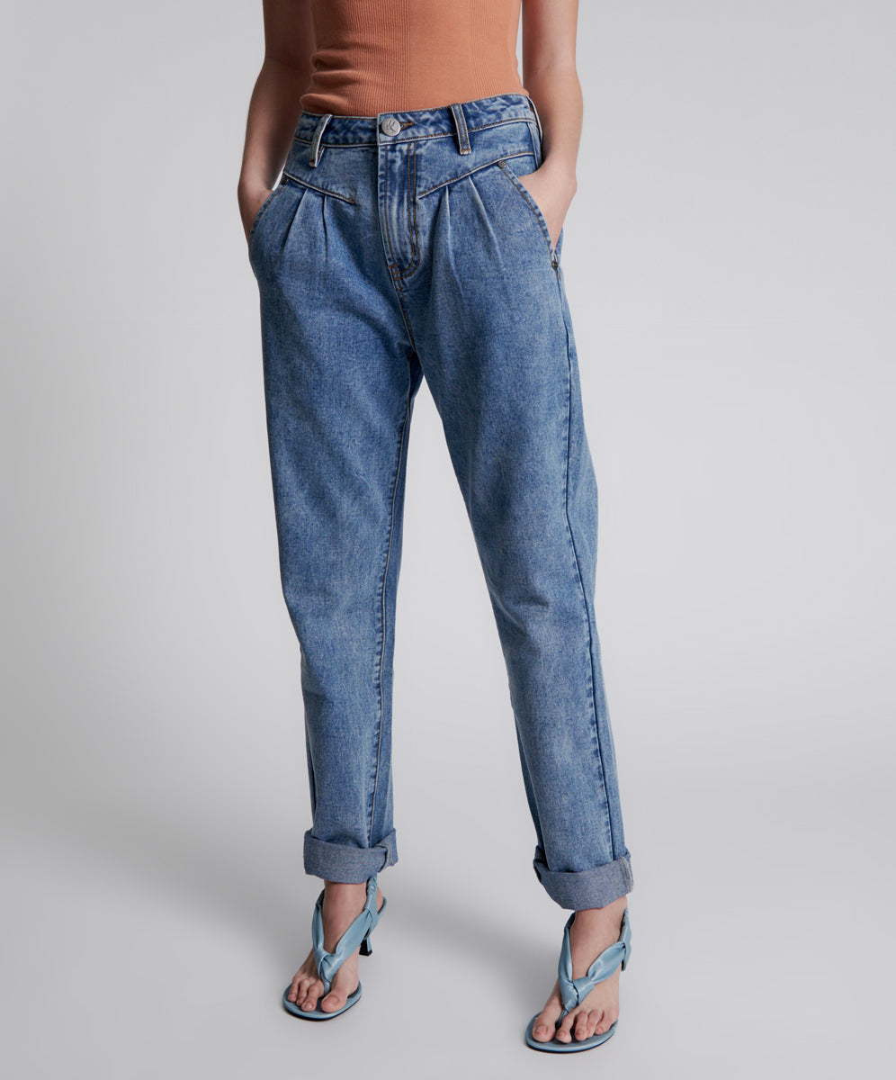 Products Streetwalkers High Waist Straight Leg Trouser Denim Jeans - Hollywood