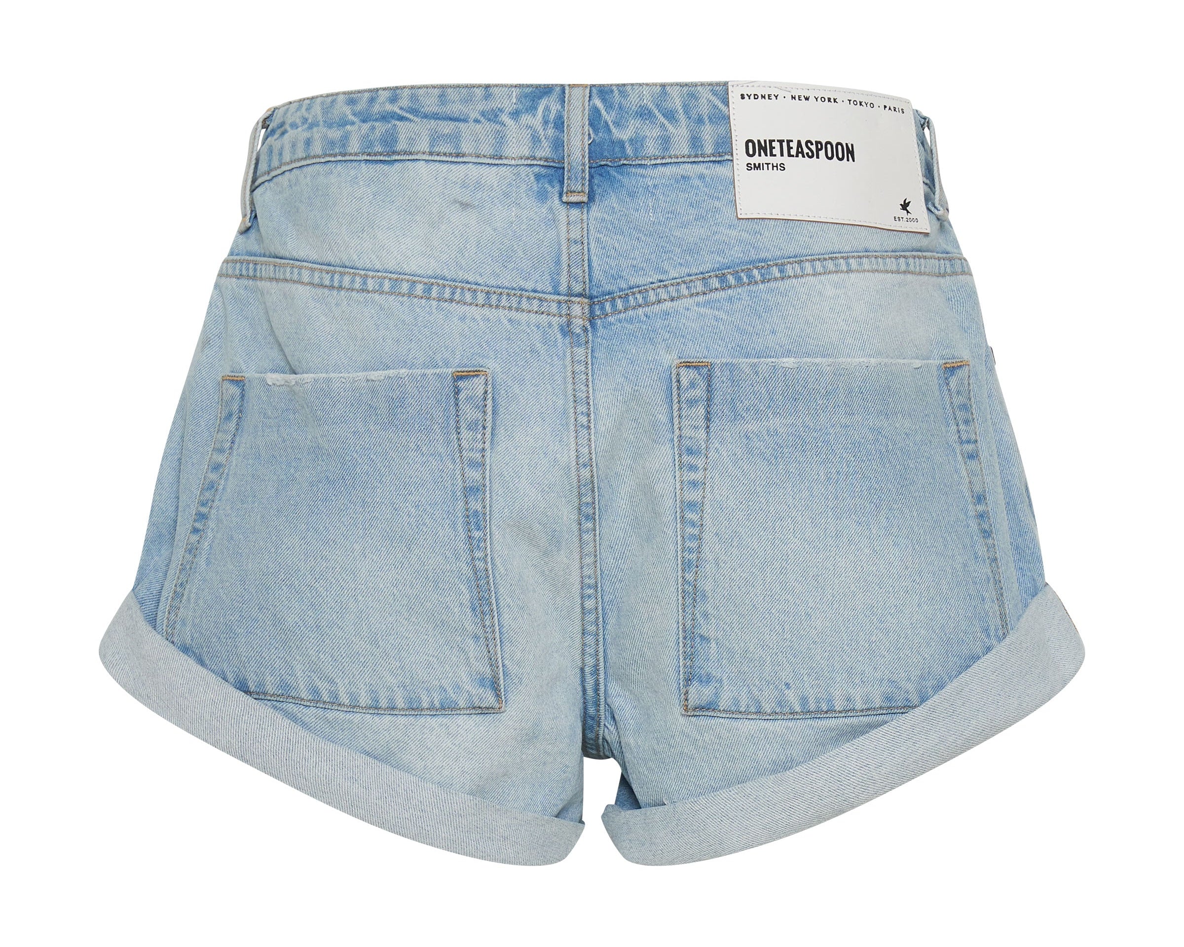 BEST BLUE SMITHS TAILORED LOW WAIST DENIM SHORTS