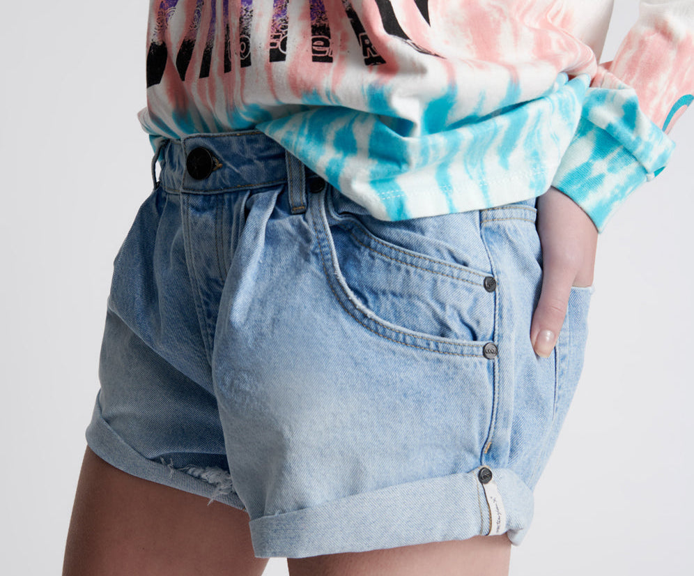 BEST BLUE SMITHS TAILORED LOW WAIST DENIM SHORTS