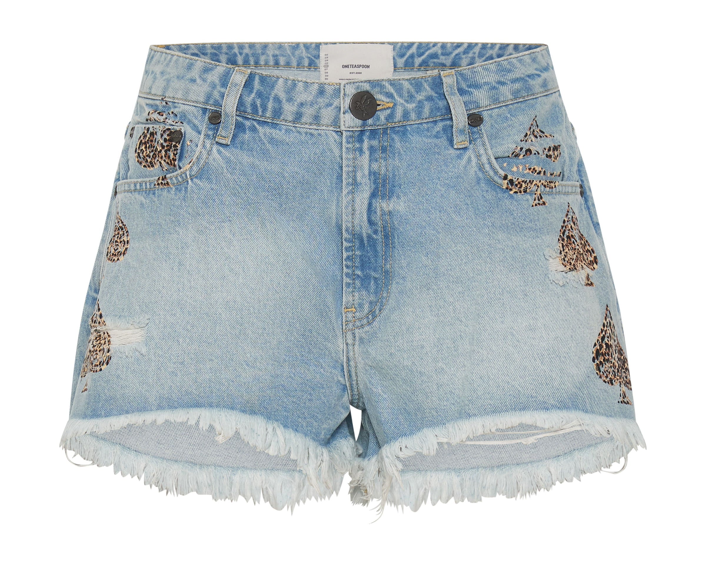 ACED TRUCKERS MID WAIST RELAXED SHORTS