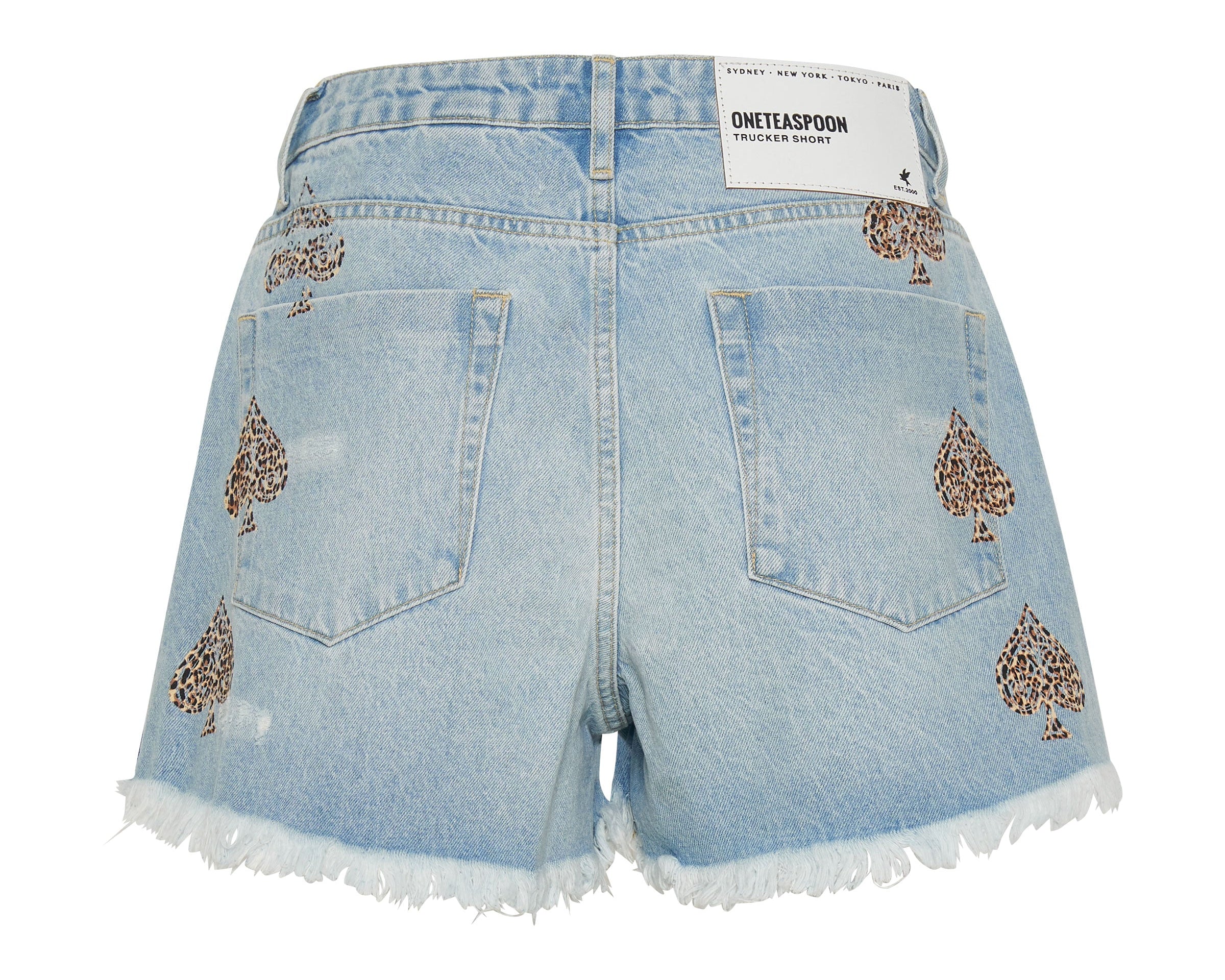 ACED TRUCKERS MID WAIST RELAXED SHORTS